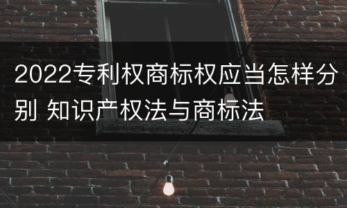 2022专利权商标权应当怎样分别 知识产权法与商标法