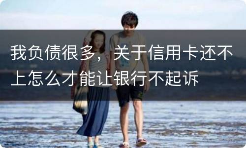 我负债很多，关于信用卡还不上怎么才能让银行不起诉