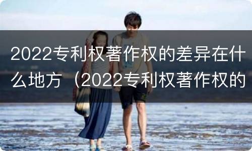 2022专利权著作权的差异在什么地方（2022专利权著作权的差异在什么地方查）