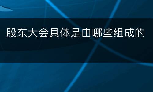 股东大会具体是由哪些组成的