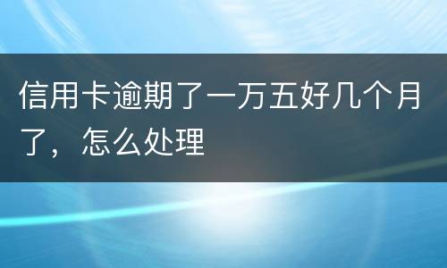 信用卡逾期了一万五好几个月了，怎么处理