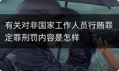 有关对非国家工作人员行贿罪定罪刑罚内容是怎样