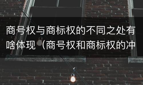 商号权与商标权的不同之处有啥体现（商号权和商标权的冲突和解决）