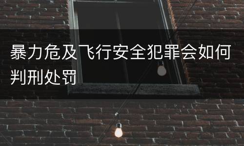 暴力危及飞行安全犯罪会如何判刑处罚