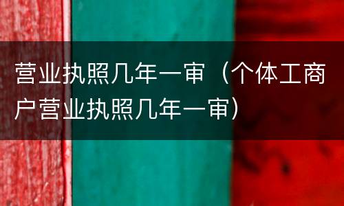 营业执照几年一审（个体工商户营业执照几年一审）