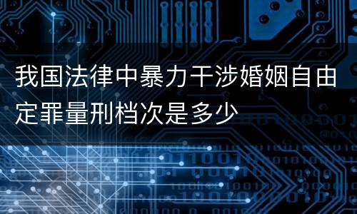 我国法律中暴力干涉婚姻自由定罪量刑档次是多少