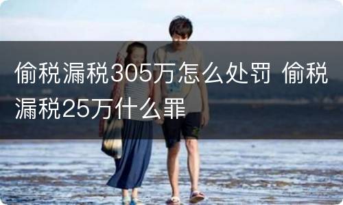 偷税漏税305万怎么处罚 偷税漏税25万什么罪
