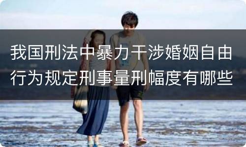 我国刑法中暴力干涉婚姻自由行为规定刑事量刑幅度有哪些