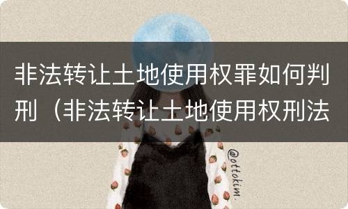 非法转让土地使用权罪如何判刑（非法转让土地使用权刑法条文）