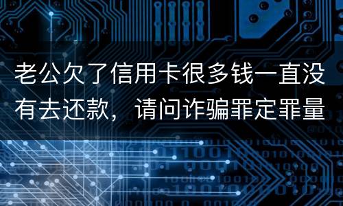 老公欠了信用卡很多钱一直没有去还款，请问诈骗罪定罪量刑标准