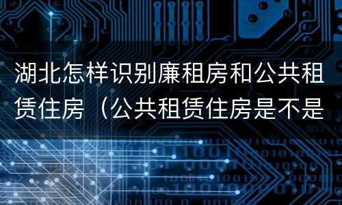 湖北怎样识别廉租房和公共租赁住房（公共租赁住房是不是廉租房）