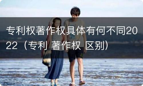 专利权著作权具体有何不同2022（专利 著作权 区别）