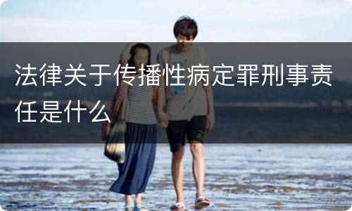 法律关于传播性病定罪刑事责任是什么