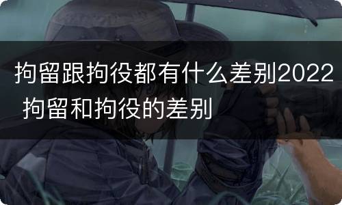 拘留跟拘役都有什么差别2022 拘留和拘役的差别