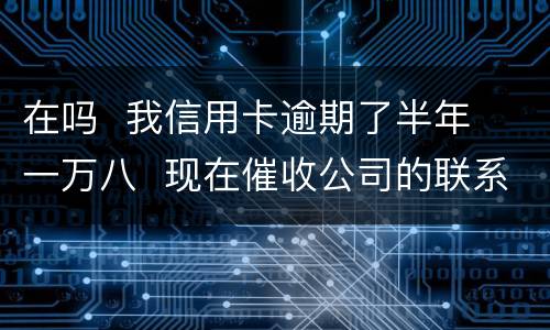 在吗  我信用卡逾期了半年  一万八  现在催收公司的联系到我  五天必须还钱
