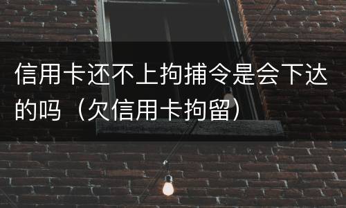 信用卡还不上拘捕令是会下达的吗（欠信用卡拘留）