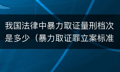 我国法律中暴力取证量刑档次是多少（暴力取证罪立案标准）