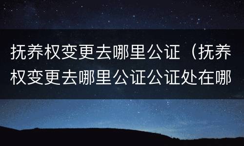 抚养权变更去哪里公证（抚养权变更去哪里公证公证处在哪）
