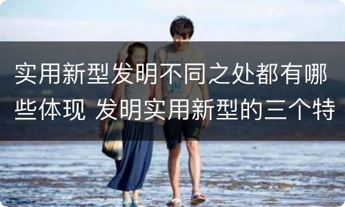 实用新型发明不同之处都有哪些体现 发明实用新型的三个特点