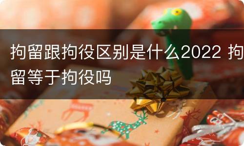 拘留跟拘役区别是什么2022 拘留等于拘役吗