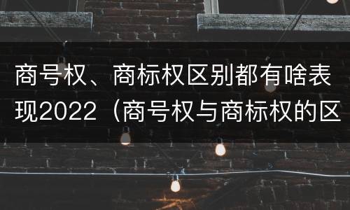 商号权、商标权区别都有啥表现2022（商号权与商标权的区别）