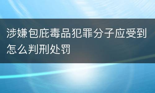 涉嫌包庇毒品犯罪分子应受到怎么判刑处罚