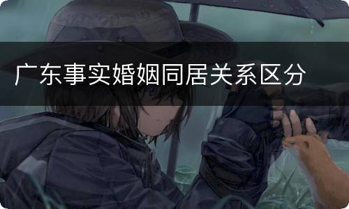 广东事实婚姻同居关系区分
