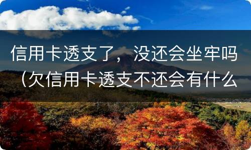信用卡透支了，没还会坐牢吗（欠信用卡透支不还会有什么问题）