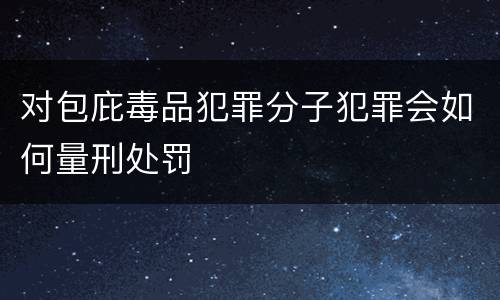 对包庇毒品犯罪分子犯罪会如何量刑处罚