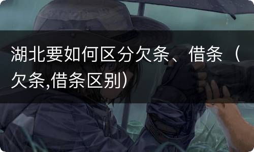 湖北要如何区分欠条、借条（欠条,借条区别）