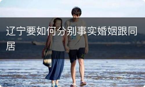 辽宁要如何分别事实婚姻跟同居