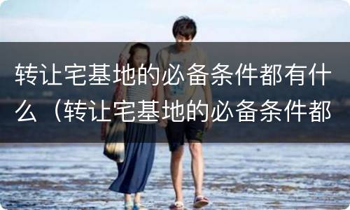 转让宅基地的必备条件都有什么（转让宅基地的必备条件都有什么要求）