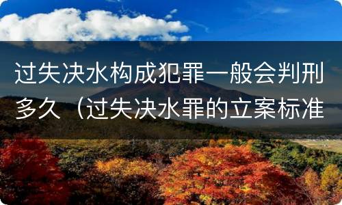 过失决水构成犯罪一般会判刑多久（过失决水罪的立案标准）