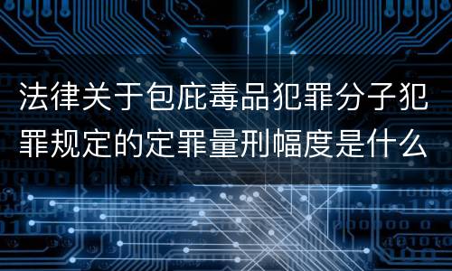 法律关于包庇毒品犯罪分子犯罪规定的定罪量刑幅度是什么