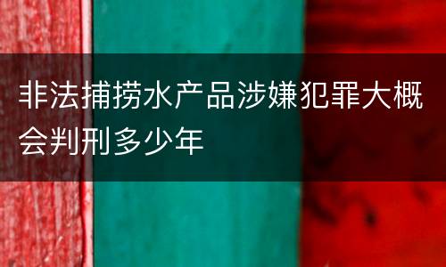 非法捕捞水产品涉嫌犯罪大概会判刑多少年