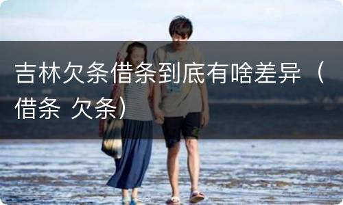 吉林欠条借条到底有啥差异（借条 欠条）