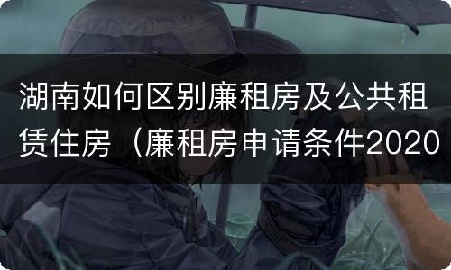 湖南如何区别廉租房及公共租赁住房（廉租房申请条件2020湖南）