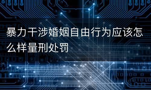 暴力干涉婚姻自由行为应该怎么样量刑处罚