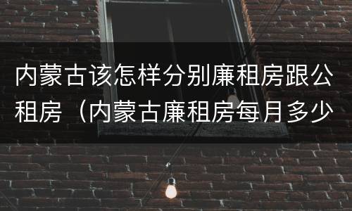 内蒙古该怎样分别廉租房跟公租房（内蒙古廉租房每月多少钱）