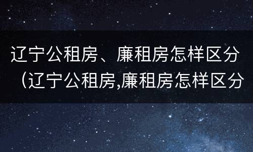 辽宁公租房、廉租房怎样区分（辽宁公租房,廉租房怎样区分等级）