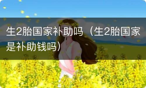 生2胎国家补助吗（生2胎国家是补助钱吗）