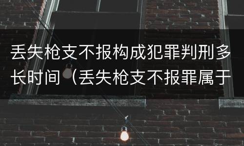 丢失枪支不报构成犯罪判刑多长时间（丢失枪支不报罪属于过失犯罪吗）
