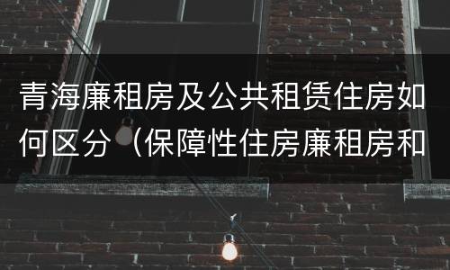 青海廉租房及公共租赁住房如何区分（保障性住房廉租房和公租房区别）