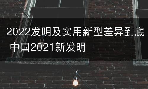 2022发明及实用新型差异到底 中国2021新发明
