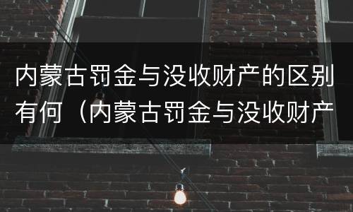 内蒙古罚金与没收财产的区别有何（内蒙古罚金与没收财产的区别有何不同）