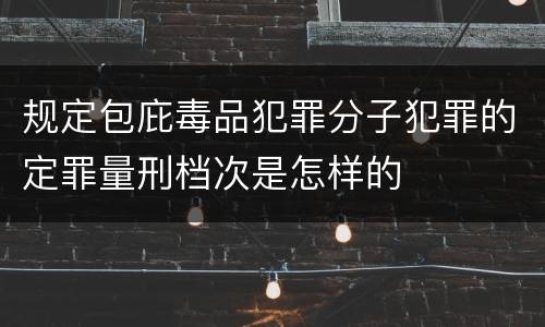 规定包庇毒品犯罪分子犯罪的定罪量刑档次是怎样的
