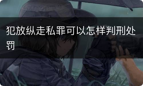 犯放纵走私罪可以怎样判刑处罚