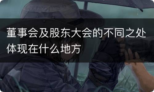 董事会及股东大会的不同之处体现在什么地方