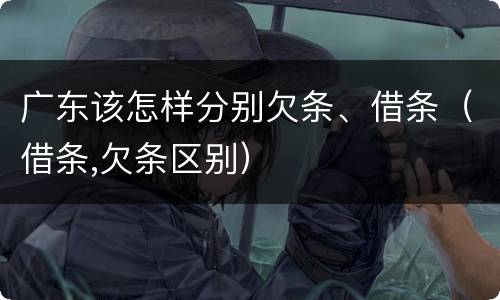 广东该怎样分别欠条、借条（借条,欠条区别）