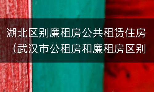 湖北区别廉租房公共租赁住房（武汉市公租房和廉租房区别）